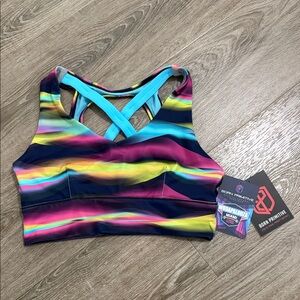 Born Primitive Wodapalooza Multicolor Striped Sports Bra